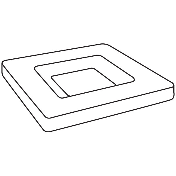 Soft Edge Square Platter - 23 x 23 x 2cm