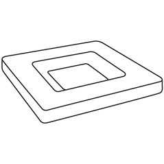 Soft Edge Square Platter - 23 x 23 x 2cm